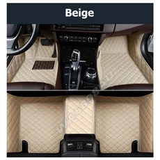 마세라티 기블리 2014 2015 2016 2017-2022용 자동차 바닥 매트 가죽 자동차 내부 액세서리, 02 LHD Beige, 03 Size2 2014-2018