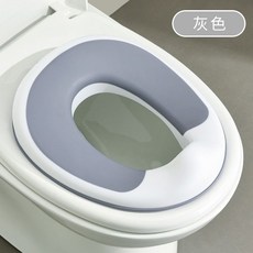 兒童馬桶坐便圈，小孩坐便器，男女寶寶通用，防濺厠所便攜式, 高級灰【升級加高前坐檔】,全新升級TPE軟墊款