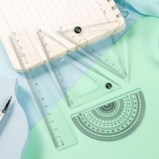 투명 아크릴자 미술 제도용품 자세트