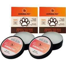 개와 고양이 위 오로라 펫 발 밤 2.1온스 | 갈라진 코 팔꿈치 치유 수리 복원 (팩 2), Pack 2, 60g