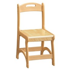 어린이집 손잡이홈 흔들림없는 나무의자 교회유치부 낮은의자, 노랑, 1개