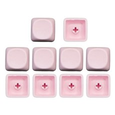 10 20pcs PBT Keycap MOA file 1U Not Engr ing DIY Blank Key Cover Unique Character Button for Mechani, 10pcs Pink