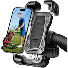 골프 푸시 카트 휴대폰 홀더 실리콘 보호 360° 회전식 마운트 클리기어 선 마운틴 캐디텍 로빅 캐디 백 보이 휴대폰용 액세서리와 호환됩니다, 골프 푸시 카트 휴대폰 홀더 실리콘 보호 360° 회