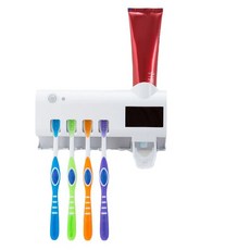 지능형 칫솔 기 UV 살균 벽걸이 화장실 전기 건조 랙, 버튼 블랙, 기본 모델명/품번