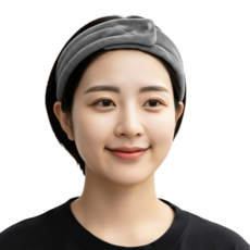 두껍고 넓은 중화머리띠 머리 밴드 파마 중화 중화띠, 10개, 그레이