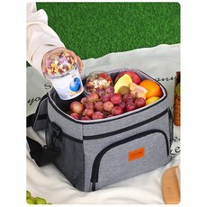 키핑 보냉가방 캠핑 피크닉 휴대용 쿨러백 어깨끈 이동편리, 15L, 라이프 블랙