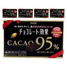 meiji 明治 盒裝CACAO 95%黑巧克力 12包入, 5個, 60g