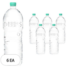Deeps 에코그린 무라벨 먹는해양심층수, 2L, 6개