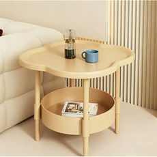 리쿠 협탁 사이드 테이블, 1개, 일반형 베이지