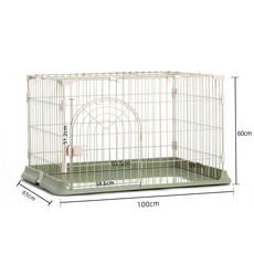 狗籠小中大型犬家用室內貓籠寵物別墅兔籠子大小號寵物籠加粗柯基, 抹茶色大號（適合60斤內100*65*6, 1個