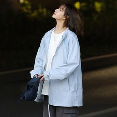 涼感防曬外套 UPF50+ 抗UV透氣防紫外線 情侶款戶外運動薄外套 - 水藍色
