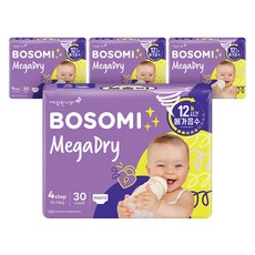 보솜이 메가드라이 팬티형 기저귀 공용, 4단계, 120매