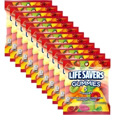 Lifesavers 라이프 세이버 구미 젤리 5가지맛 과일 캔디, 12개