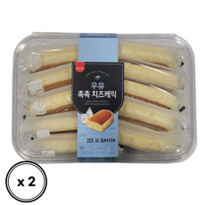 삼립 우유 촉촉 치즈케익 / 아이간식 치즈맛빵 부드럽고 진한 디저트 케이크 대용량, 700g, 2개