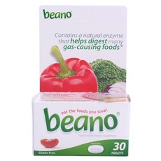 VINO Beano 緩解脹氣食物酵素錠, 30入, 1個, 30錠
