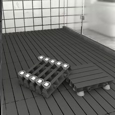 논슬립 화장실 발판 4개 베란다 욕실 매트 화장실매트, 1개, [6cm] 블랙