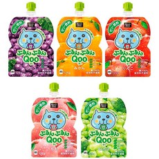 일본 미닛메이드 쿠우 젤리 파우치 푸릉푸릉 Qoo 125g 5종 택1, 사과맛, 1개