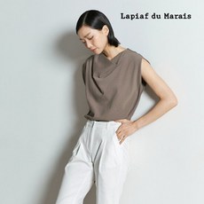 라삐아프 25SS 썸머 슬리브리스카울넥 블라우스 3종