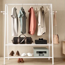 Mode S 2層置物架衣架, 白色