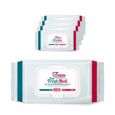 Mediwiper 掀蓋式濕紙巾, 5個, 80件