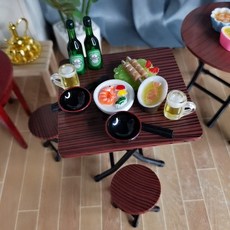 포차테이블 포장마차 세트 야외테이블 야외 간이, 1개, 정사각형테이블1개+둥근의자4개+패키지2