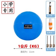 투포환 공 스포츠 던지기 육상용품 트레이닝 훈련 체육부 입시 연습용, 파란색1kg공기공급바늘+그물가방+펌프, 1개