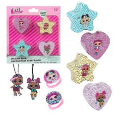 L.O.L. Surprise! 4피스 배쓰밤 세트 - 무독성 어린이에게 안전한 여아용 배쓰밤 스파 선물 및 아동용 목욕 액세서리, L.O.L. Surprise 4피스 배쓰밤 세트 - 무, 1개