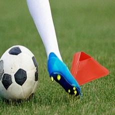 유연한 삼각 접시콘 체육활동 반환점꼬깔콘 축구 컬러, 파랑