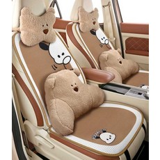 프롬윤슬 차량용바디쿠션 인형 목쿠션 여름 냉감, 1 카라멜 커피 (각 매트 2개), 1개