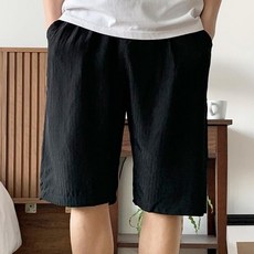 국내생산 남성 시원한 실크필링 인견 6부 바지