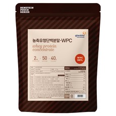 글랜비아 농축유청단백질 원물 프로틴 보충제 WPC 무맛, 1개, 2kg