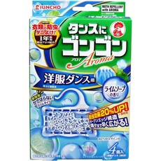 KINCHO 衣物防蟲劑 萊姆香氛 衣櫥防蟲, 1個, 4個裝