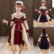 優選女童公主裙2023夏裝洋氣中大童蘿莉塔兒童洋裝新款