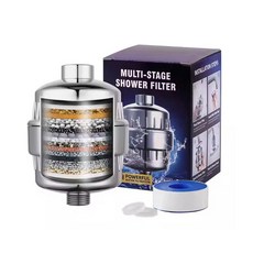 샤워 정수기 필터 샤워 필터 가정용 여과기 목욕 필터, 실버, 1박스