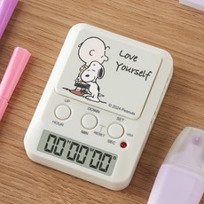 스누피 스톱워치 공부타이머 스탑워치 학습타이머, 1개, Loveyouself스누피