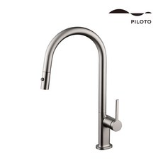 [필로토] 굿데이몰 슈티에싱크8026 싱크대수전 주방수전 거위목수전 폭포와이드 색상4종, 니켈, 1개