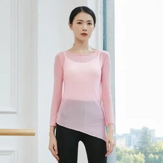 메쉬 오리엔탈 라틴 밸리 댄스 탑 투명 블라우스 셔츠 의상 여성 댄싱 의류 댄서 착용