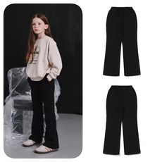 블루테일 블랙 부츠컷 저지 팬츠(AZG8PT02BK )