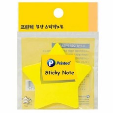 프린텍 DI012 스티키노트 모양스티키 별 50매, 없음, 상세설명 참조, 상세설명 참조