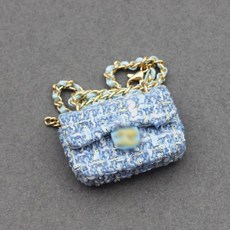 팝마트 인형 미니어쳐 가방 라부부 베이비 백 CRYBABY 15cm 핸드백 트렌드, 4 C 블루 크로스 백