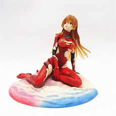 福音新劇場版 最後一幕坐姿戰損明日香戰鬥服盒裝手辦擺件