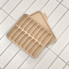 홍스마마 실리콘 이유식 얼음틀 스틱 큐브 16구 160ml, 1개, 토피넛