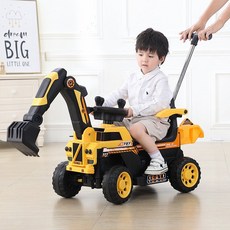 굴삭기 장난감 자동차 푸쉬카 전동 포크레인 크레인 어린이용 차량, 표준구성, B. 빨간색(비전동), 1개