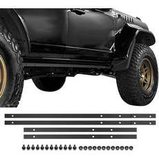 미국출고 아마존4.5+ 188344 사이드 스커트 핀치 용접 커버 포드 브롱코 4도어 2025 2024 2023 2022 2021과 호환 알루미늄 합금 트레일 아머 로커 가, 아마존평점4.5+ 미국출고 188344 사이드 스커트