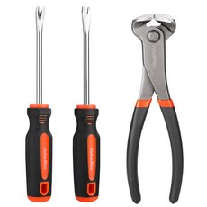 VALUEMAX 3pc 엔드커팅 플라이어&네일 풀러 세트 고강도 재료 와이어 절단 가정수리&DIY 등 다양한 작업 적용, 1세트
