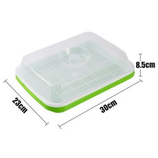 발아 트레이 종자 모종 무토양 심기 밀순 냄비 재배, 1set Tray Cover