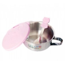 甲庚 D-83 嘟酷熊兒童碗附湯匙 - 歐岱米林系列, 藍色, 1個