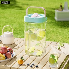 DFMEI 冰箱冷水壺大容量家用帶水龍頭涼水壺戶外果茶冷泡壺飲料桶冷飲桶, 1個, 冷水桶【紫色/3.5L】:如圖, 1L