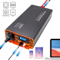 DATOUBoss 인버터 변환기 12v 220v 24V 50HZ 1500W DC-AC 전압 변환기 전원 공급 장치 EU 소켓 EU, 1500W 12V to 220V, GERMANY