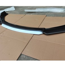 通用汽車四段前脣包圍前臉下巴擾流闆三廂防颳改裝 前下巴 改裝 前脣 擾流闆 前鏟 前下巴 前定風翼, 【通用】碳纖維+白舌 送貼紙